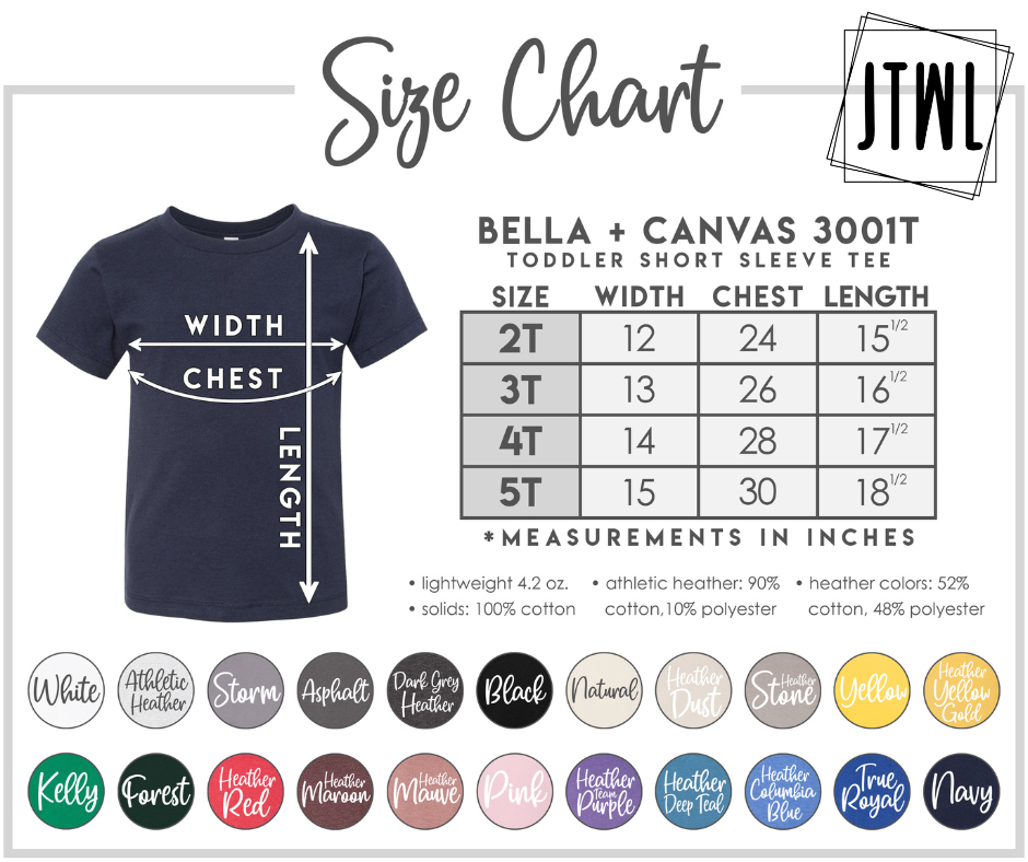 UPGRADE YOUR TEE: TODDLER Bella + Canvas Unisex Short Sleeve Tee