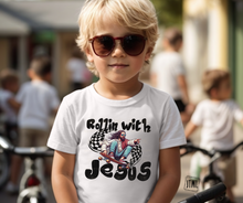 Load image into Gallery viewer, Rollin&#39; With Jesus- All Sizes
