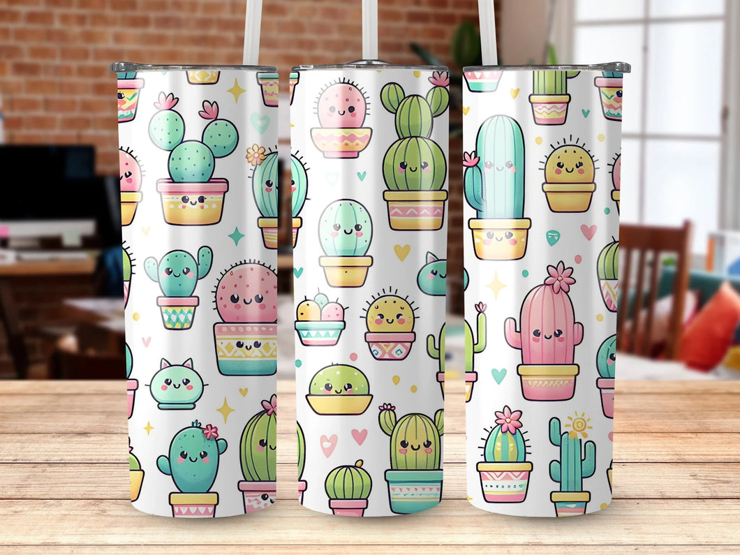 20 oz Kawaii Cactus Tumbler