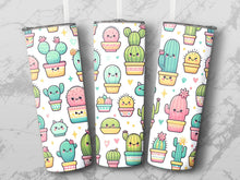 Load image into Gallery viewer, 20 oz Kawaii Cactus Tumbler
