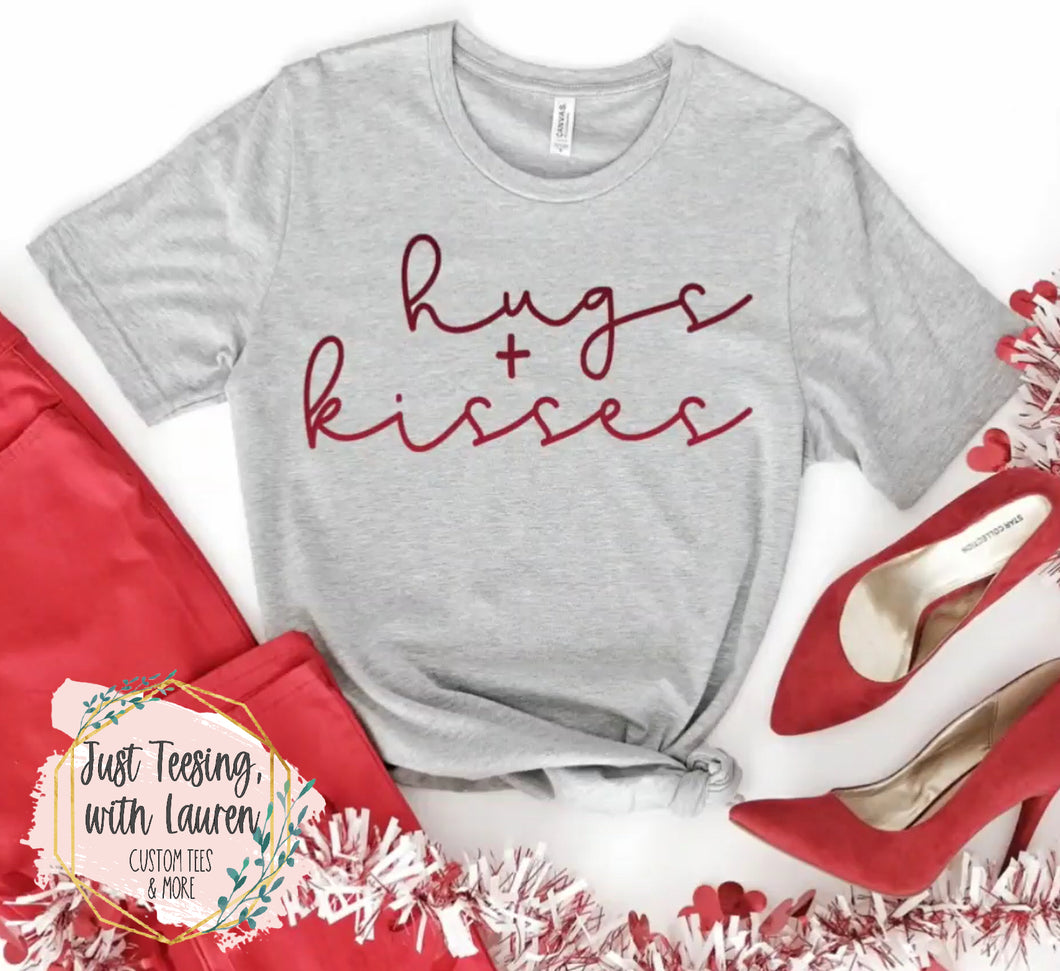 Hugs & Kisses- Metallic Red
