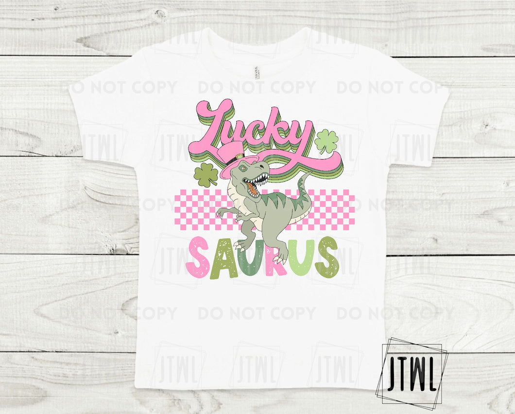 Lucky Saurus Pink- All Sizes
