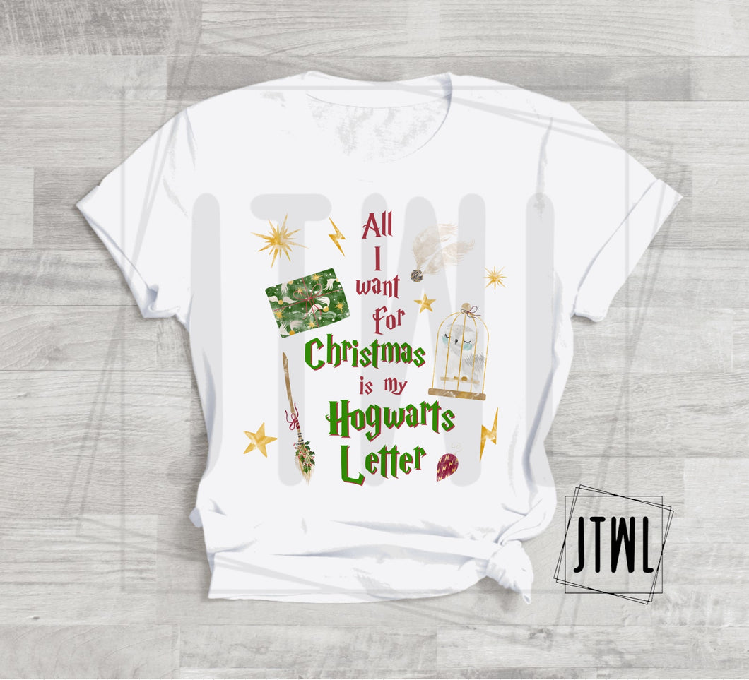 All I Want Is My Hogwarts Letter DTF- All Sizes