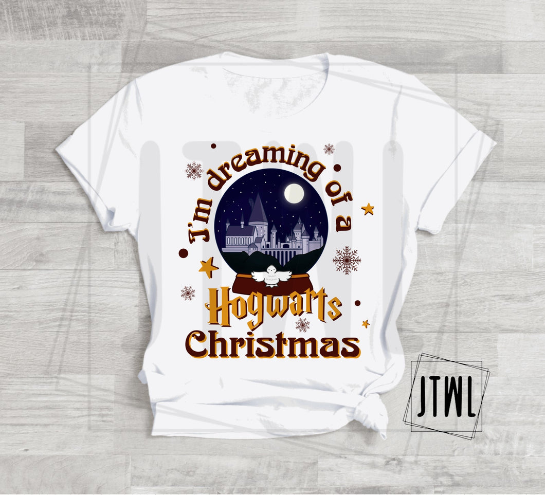 Dreaming Of A Hogwarts Christmas DTF- All Sizes