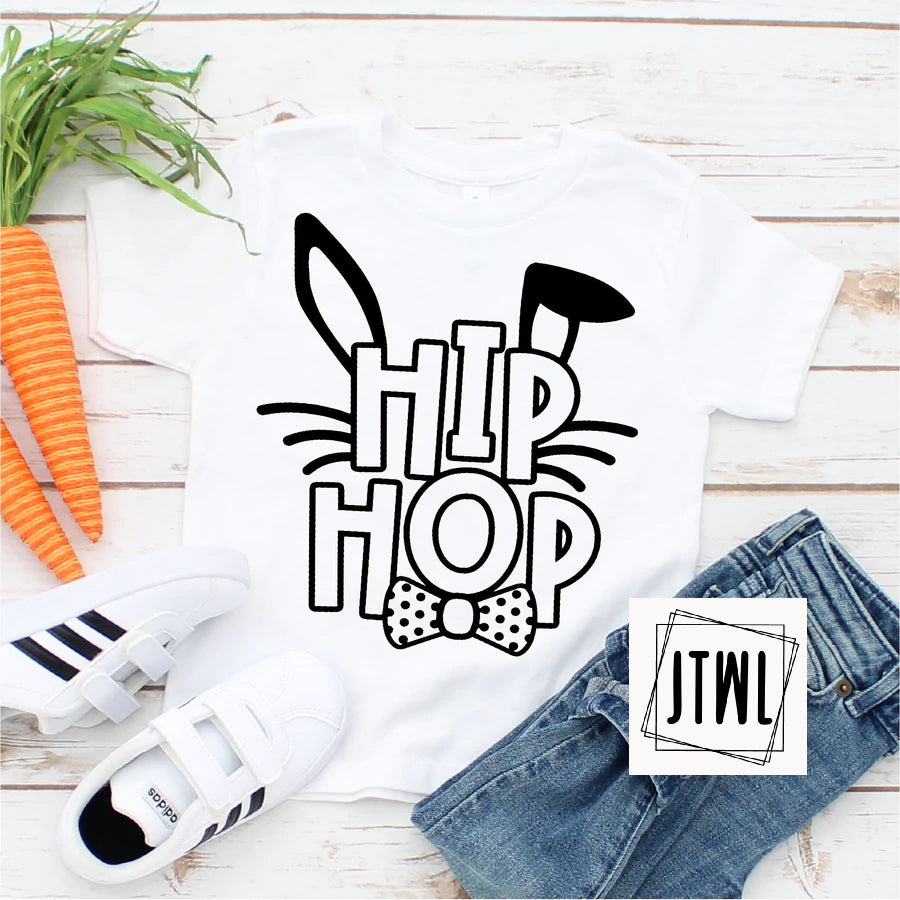 Hip Hop Bow Tie Coloring Tee: Perfect For Easter Baskets!- Toddler/ Youth