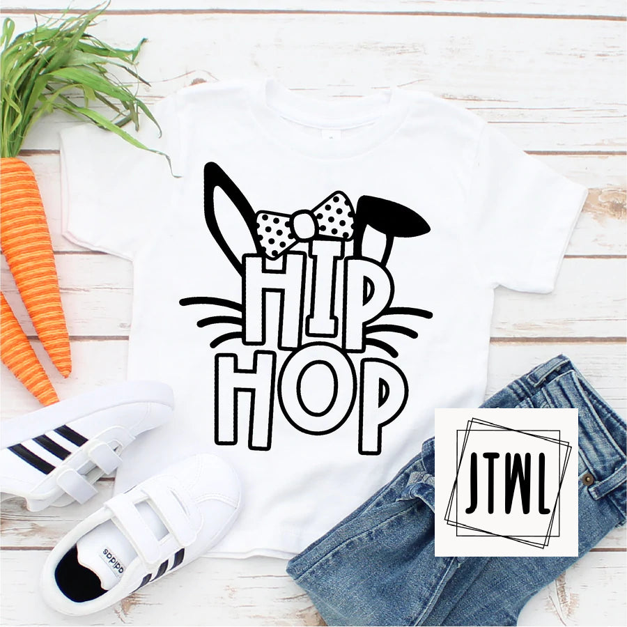 Hip Hop Bow Coloring Tee: Perfect For Easter Baskets!- Toddler/ Youth