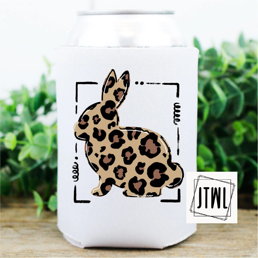 Leopard Bunny Koozie- Choose Your Color!