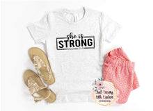 Load image into Gallery viewer, She is Strong- Toddler/Youth

