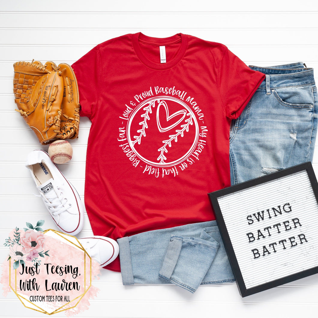 Loud & Proud Baseball Mama- Adult