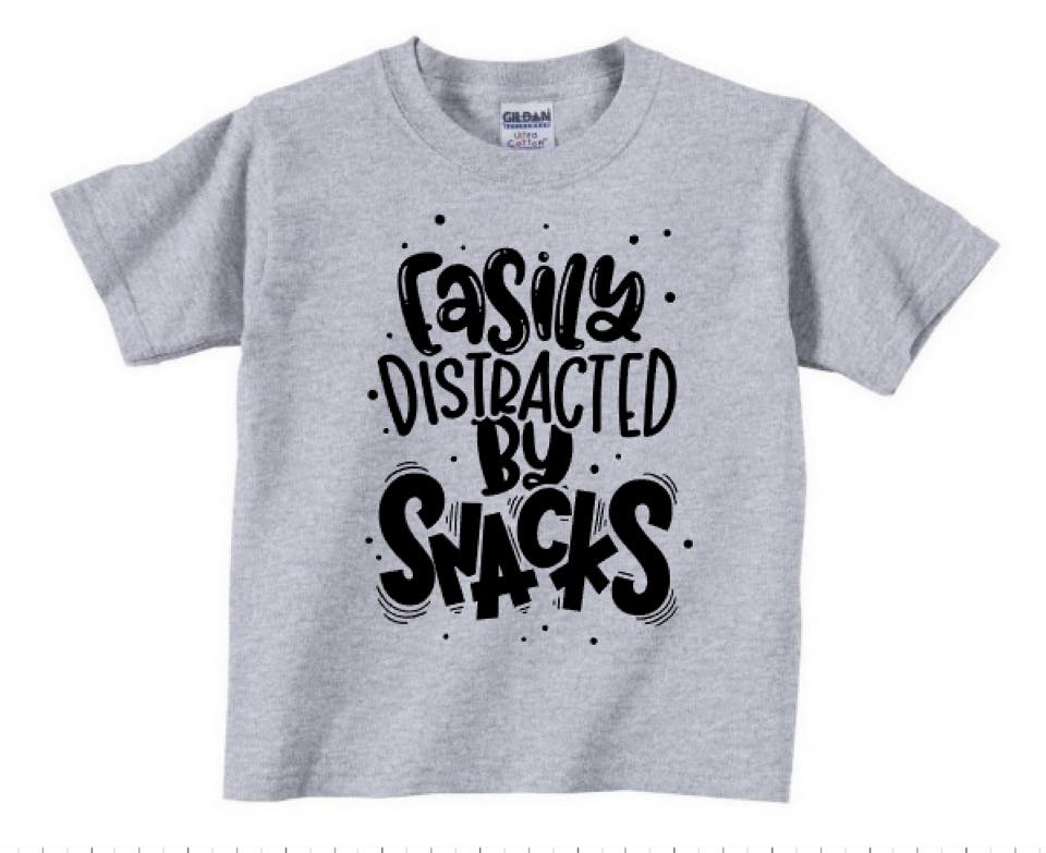 Easily Distracted By Snacks- Toddler/Youth