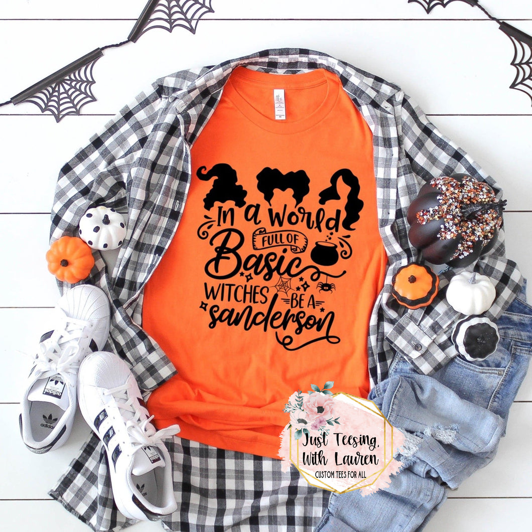 Be A Sanderson- Black Print- Adult