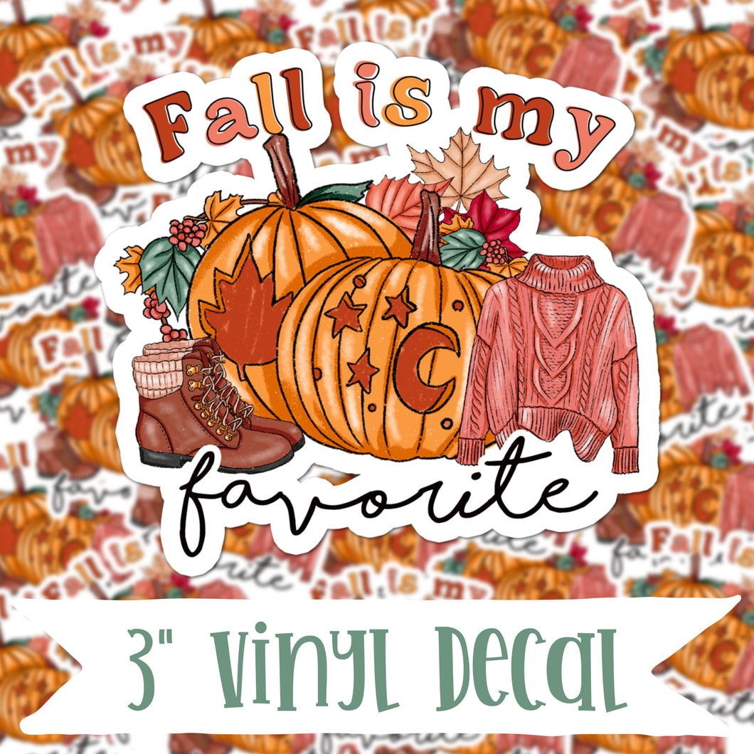 Fall Is My Favorite Vinyl Sticker Decal