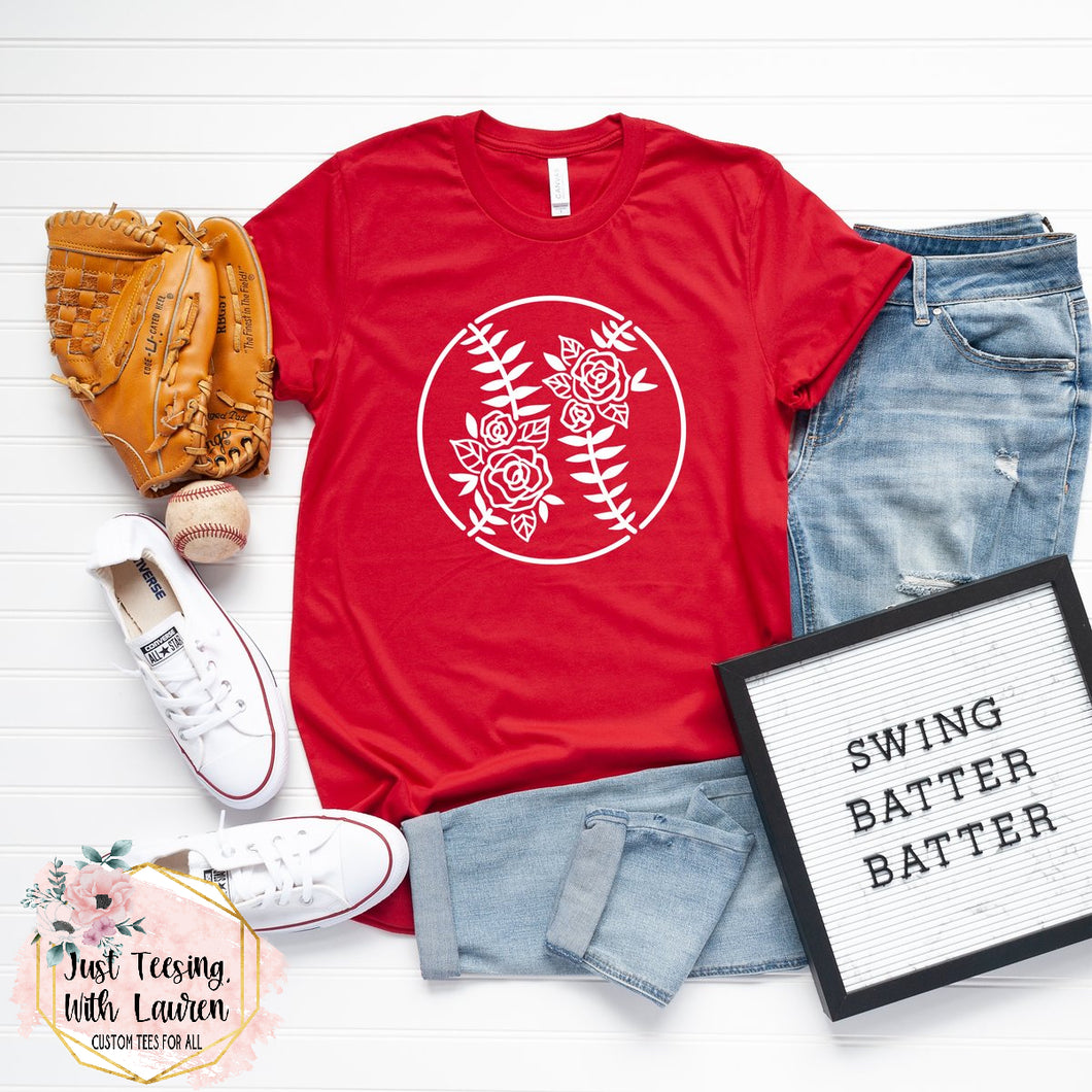Floral Baseball/Softball- Adult