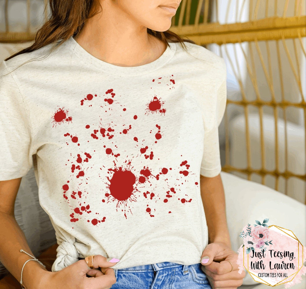 Add To Your Tee: Blood Splatter- All Sizes