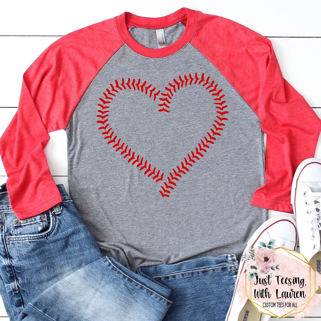 Stitched Heart- Baseball/Softball- Adult