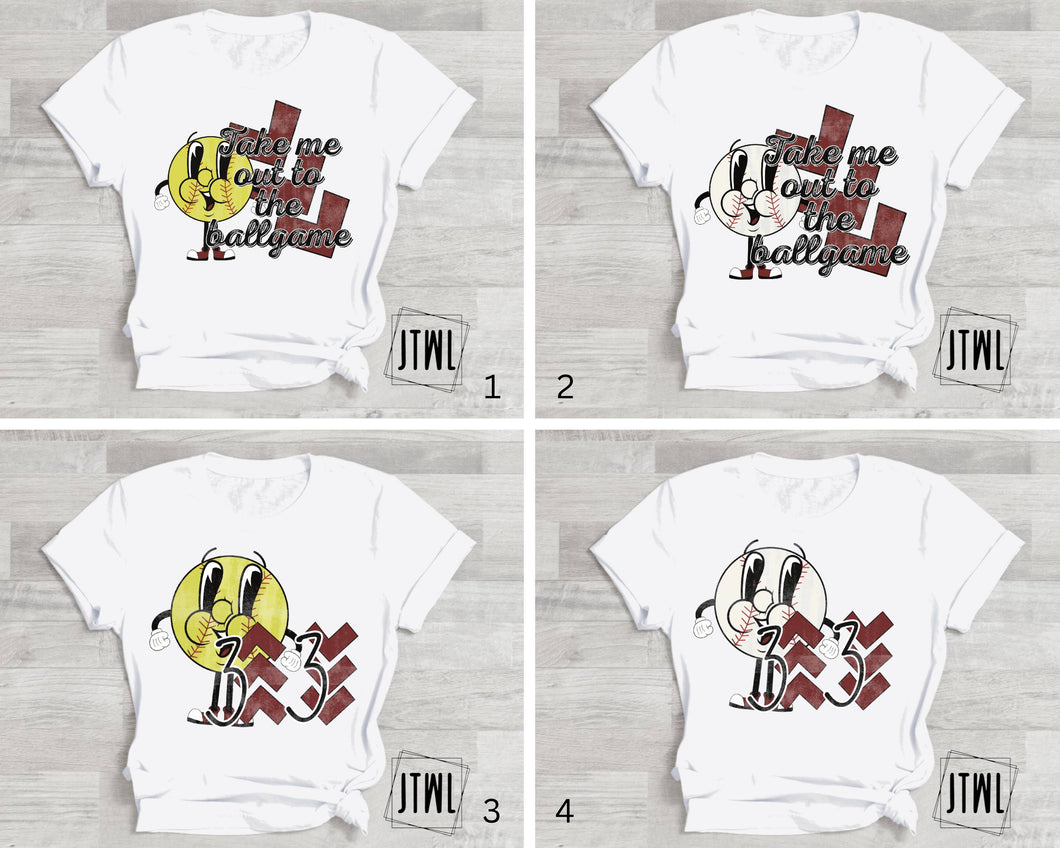 Take Me Out To The Ballgame AND 3 Up, 3 Down: Choose Your Favorite!- All Sizes