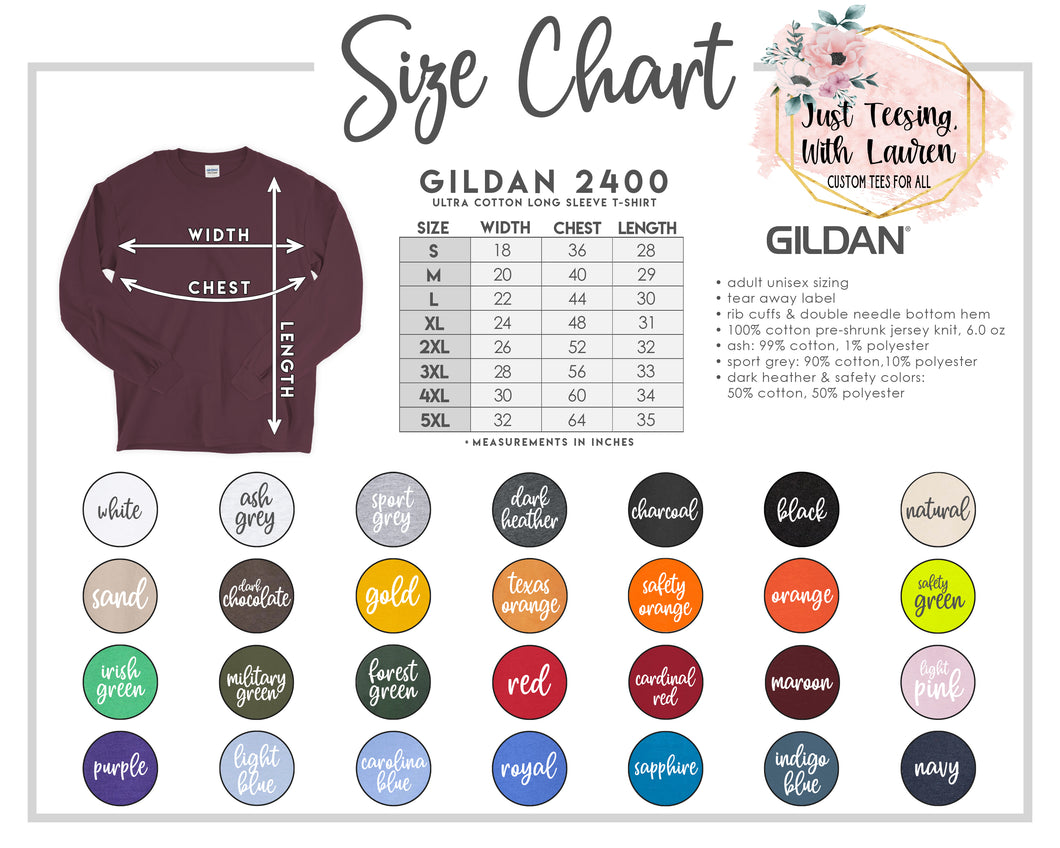 UPGRADE YOUR GARMENT- Basic Long Sleeve Tee- Adult