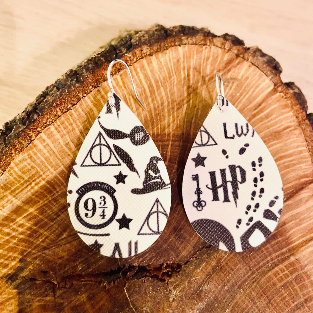 HP Earrings- Mixed Print