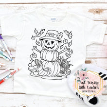 Load image into Gallery viewer, Pumpkin Man Coloring Tee- Toddler/Youth
