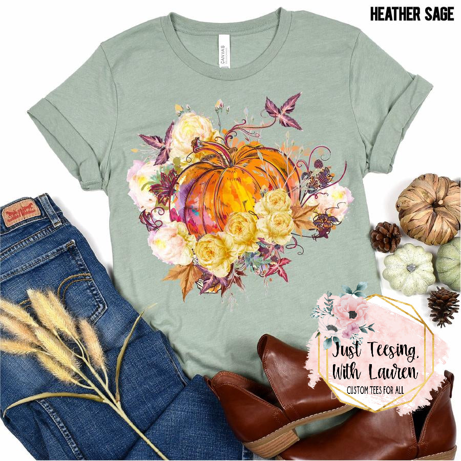 Floral Pumpkins- Adult