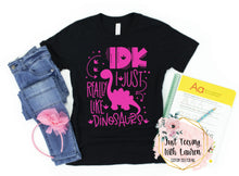 Load image into Gallery viewer, I Really Like Dinosaurs- Pink- Toddler/Youth
