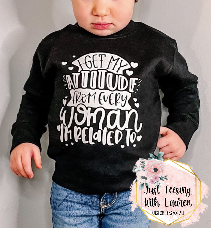 I Get My Attitude From Every Woman I'm Related To- Toddler/Youth