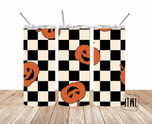 Load image into Gallery viewer, Checkered Pumpkins 20 oz Tumbler
