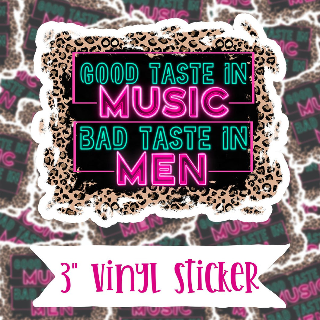 Good Taste  In Music Vinyl Sticker Decal