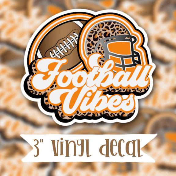 Football Vibes Vinyl Sticker Decal