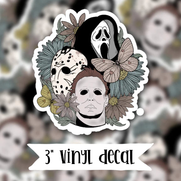 Killer Floral Vinyl Sticker Decal