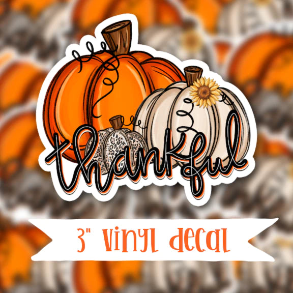 Thankful Vinyl Sticker Decal