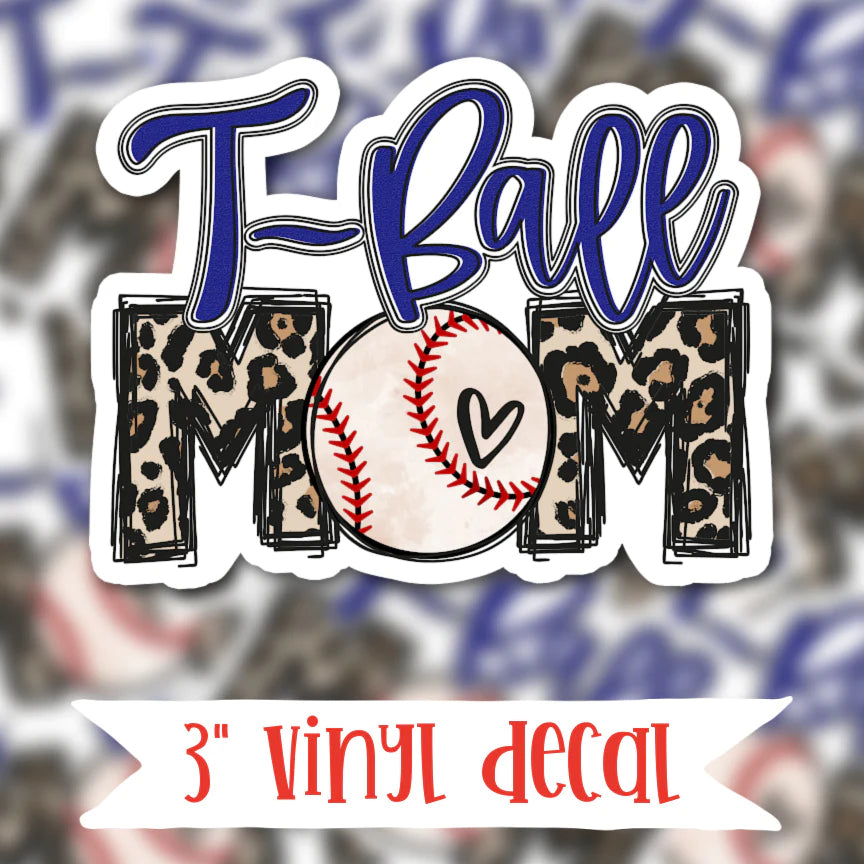 T-Ball Mom Vinyl Sticker Decal
