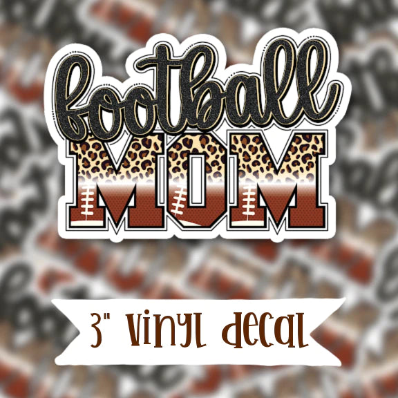 Football Mom Vinyl Sticker Decal