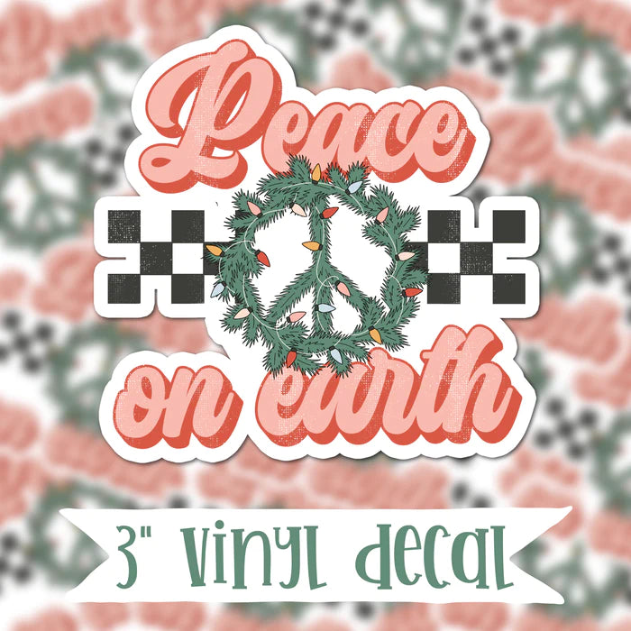 Peace On Earth Vinyl Sticker Decal