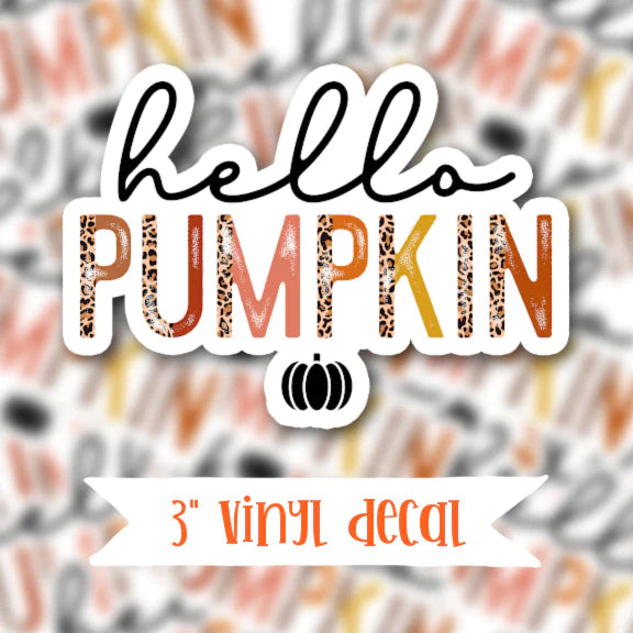 Hello Pumpkin Vinyl Sticker Decal