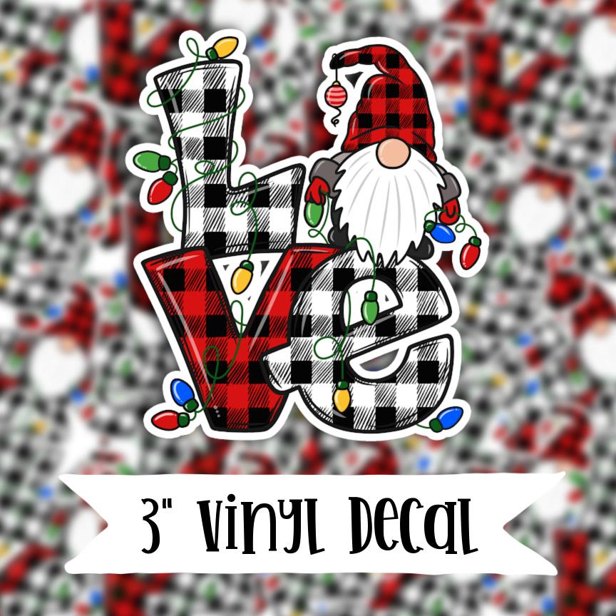 Gnome Love Vinyl Sticker Decal
