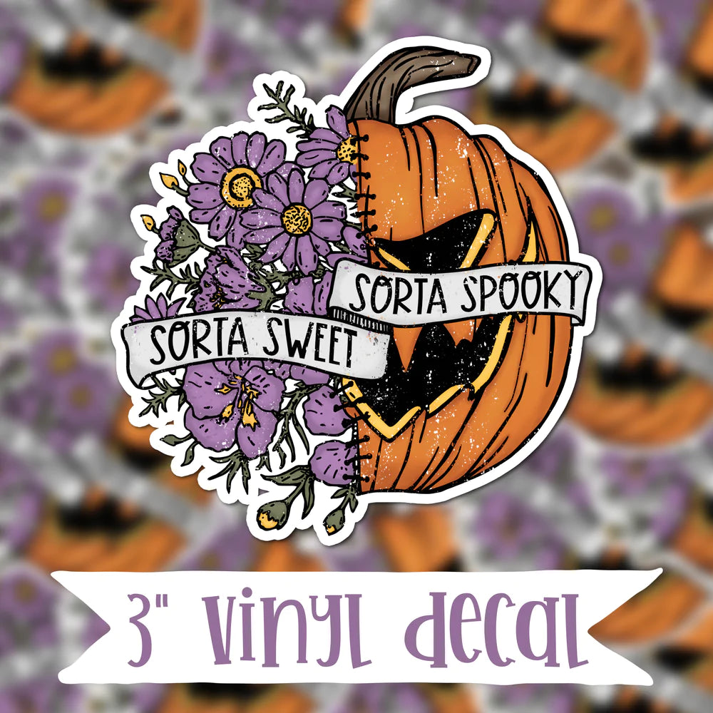 Sorta Sweet Sorta Spooky Vinyl Sticker Decal