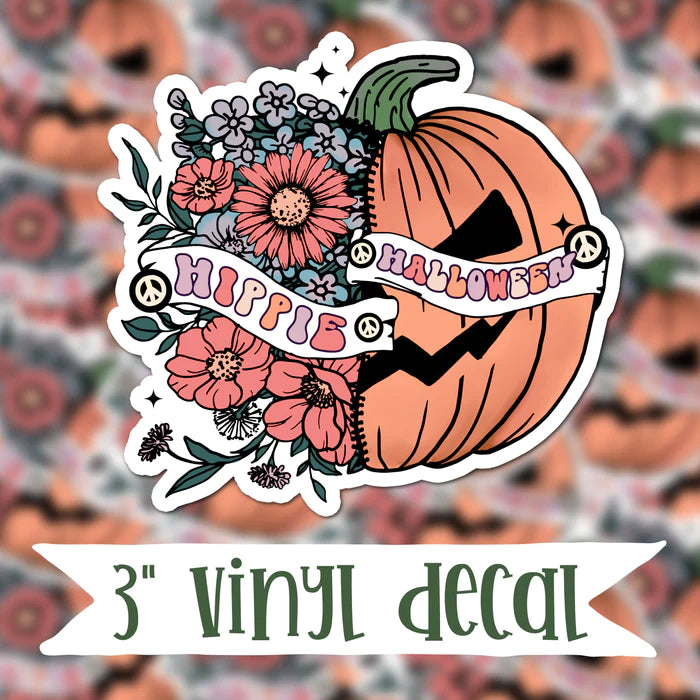 Hippie Halloween Vinyl Sticker Decal