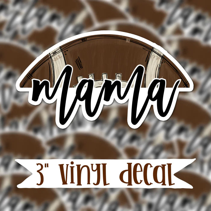 Football Mama Vinyl Sticker Decal