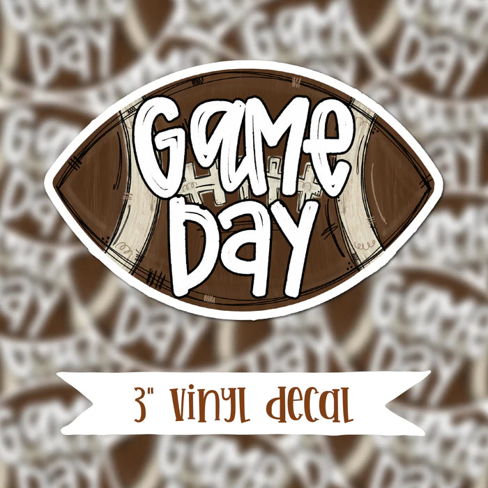 Football Game Day Vinyl Sticker Decal