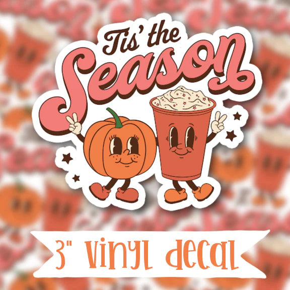 Pumpkin Spice Season Vinyl Sticker Decal