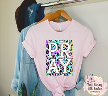 Load image into Gallery viewer, &#39;PRAY&#39; Rainbow Leopard Print
