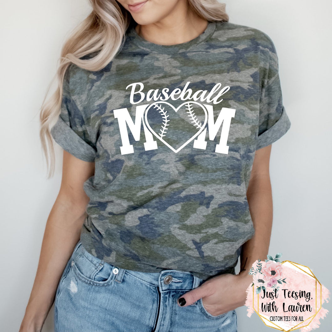 Baseball Mom With Heart- Adult