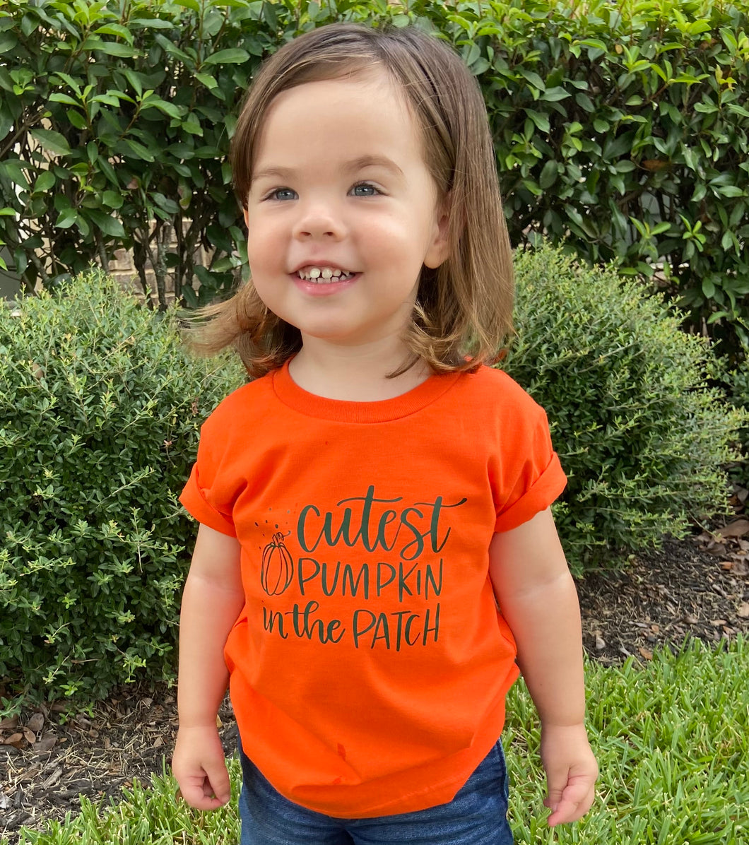 Cutest Pumpkin In The Patch; Green Print- Toddler